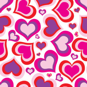 Pink Heart Pattern PPT Backgrounds