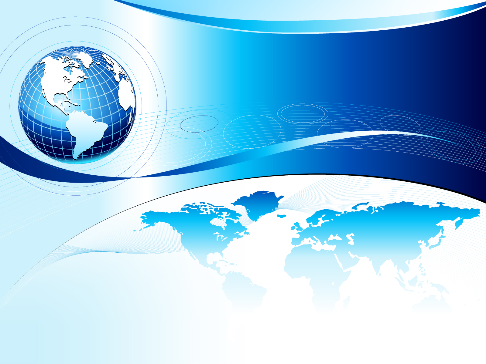 Business World Globe With The Sky Backgrounds 3d Blue Business