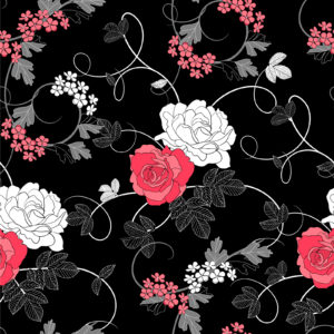 Black Floral Pattern Backgrounds