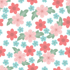White Flower Pattern PPT Backgrounds
