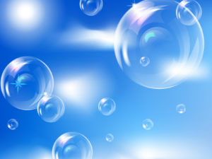 Bubbles in sky PPT Template