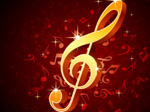 Flying Musical Notes PPT Backgrounds