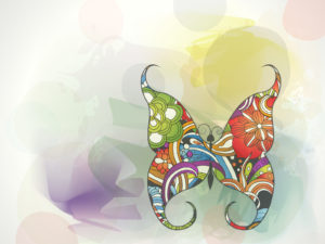 Multi color sweet butterfly powerpoint backgrounds