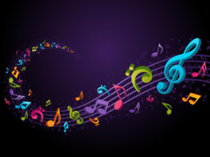 Musical Coloured Purple Backgrounds