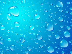 Water drop on Blue Powerpoint Template