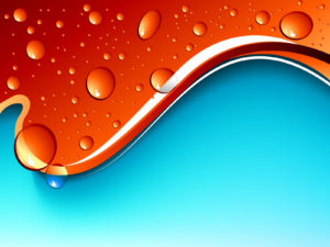 abstract red water drops ppt template