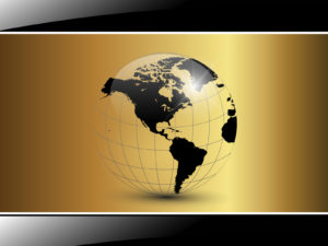 Black Golden World for Business Background