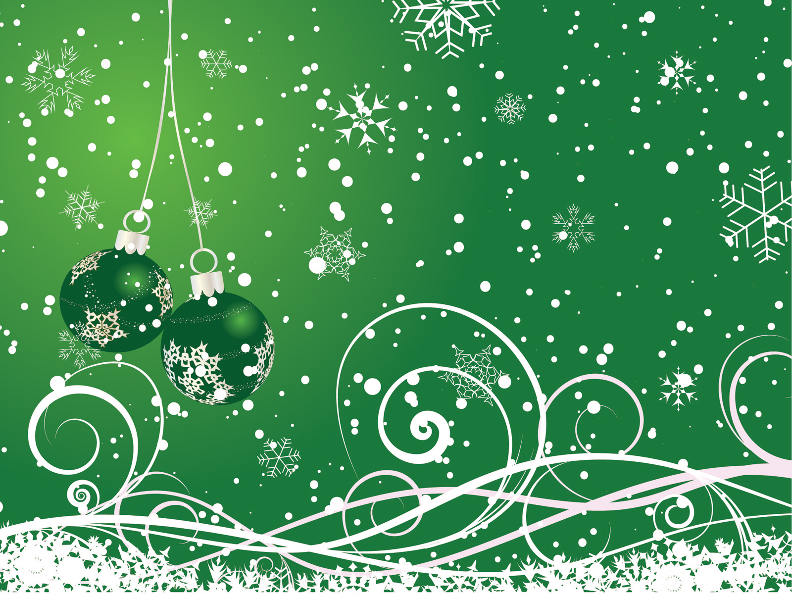 Floral Green Happy New Year for 2013 Backgrounds | Christmas, Green,  Holiday, White Templates | Free PPT Grounds