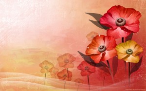 Red Flower Vector Backgrounds