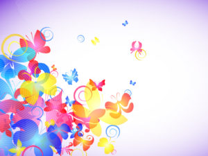 Abstract Colorful Butterflies PPT Templates