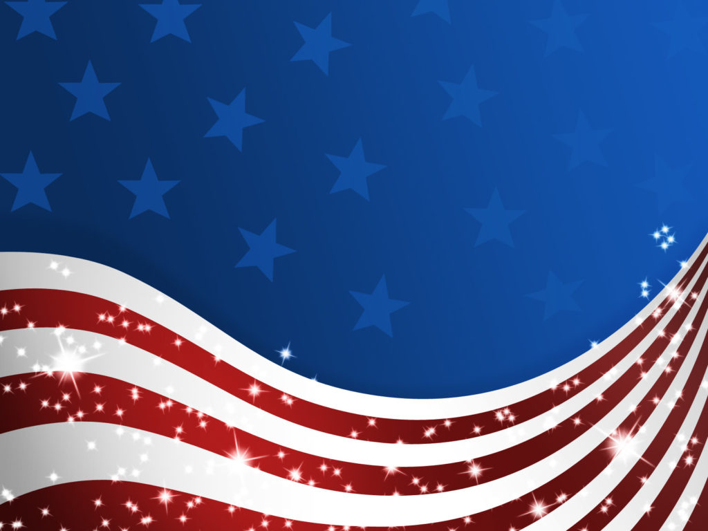 American Patriotic Flag Backgrounds | Blue, Flag, Red, White Templates |  Free PPT Grounds