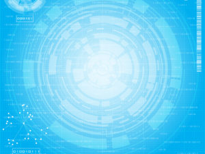 Blue Tech Circles Powerpoint Technology Backgrounds