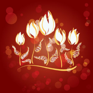 Fire Flowers Design PPT Templates