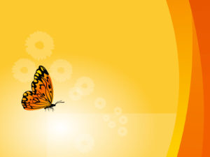 Floral Background With Butterfly Powerpoint Backgrounds