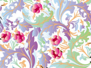Flower Pattern PPT Background Vector Graphic