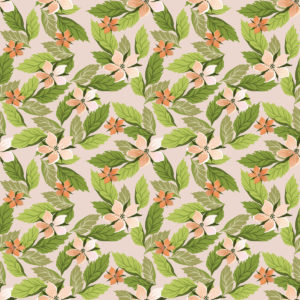 Seamless Floral with Leaves PPT Backgrounds
