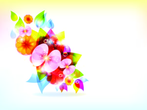 PPT Colorful Flowers Vector File