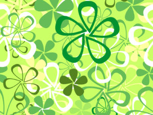 Green Flowers PPT Backgrounds