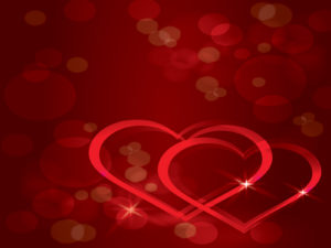 Red Color Real Love PPT Backgrounds
