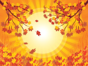 Yellow tree autumn powerpoint template