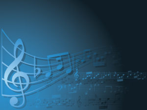 Blue and white music ppt backgrounds