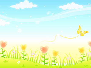 butterfly in the meadow powerpoint backgrounds