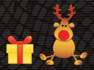 merry christmas deer and gift backgrounds