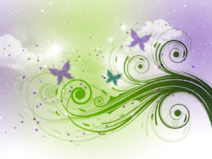 Butterfly and Stars PPT Backgrounds