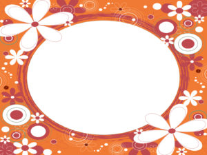 Orange Flower Frames Design