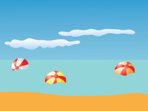 Summer Beach and Balls Backgrounds PPT