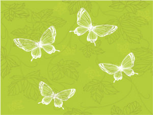 Green Butterfly Powerpoint Template