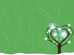 Green Tree Snow Powerpoint Backgrounds