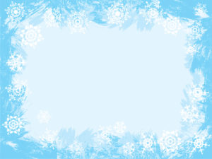 Light Blue Snowflake Frame Design Backgrounds