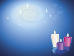 Lit Christian Candles PPT Backgrounds