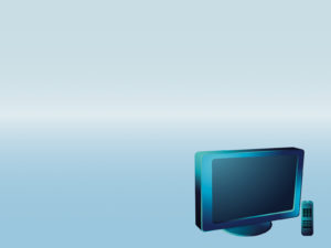 Blue LCD Television High Tech PPT Backgrounds