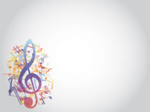 Colored Music Notes Style PPT Backgrounds