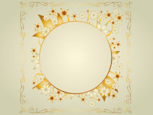 Gold frame design ppt backgrounds