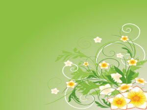 Green Abstract Flower PPT Backgrounds