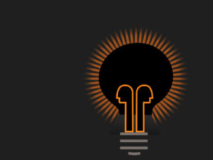 Light Bulb in Dark PPT Backgrounds