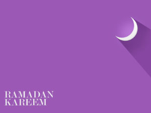 Ramadan Kareem on Purple Backgrounds