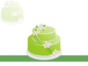 Birthday Green Cake PPT Backgrounds