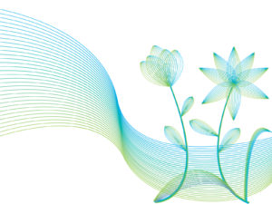 Line flowers with wind lines Backgrounds