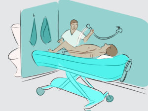 Shower Trolley in Hospital Backgrounds