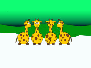 Sweet Cartoon Giraffe Backgrounds