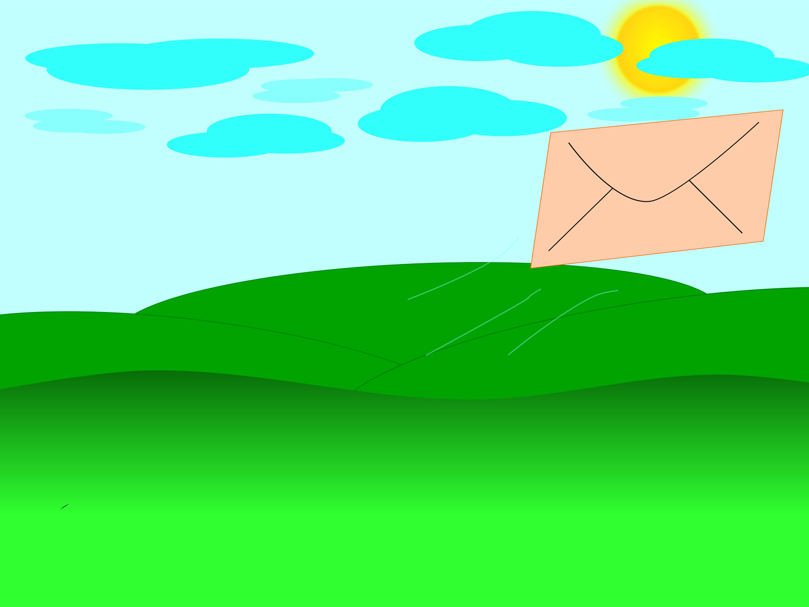 Email Letter Background Transportation Flying Letter Backgrounds
