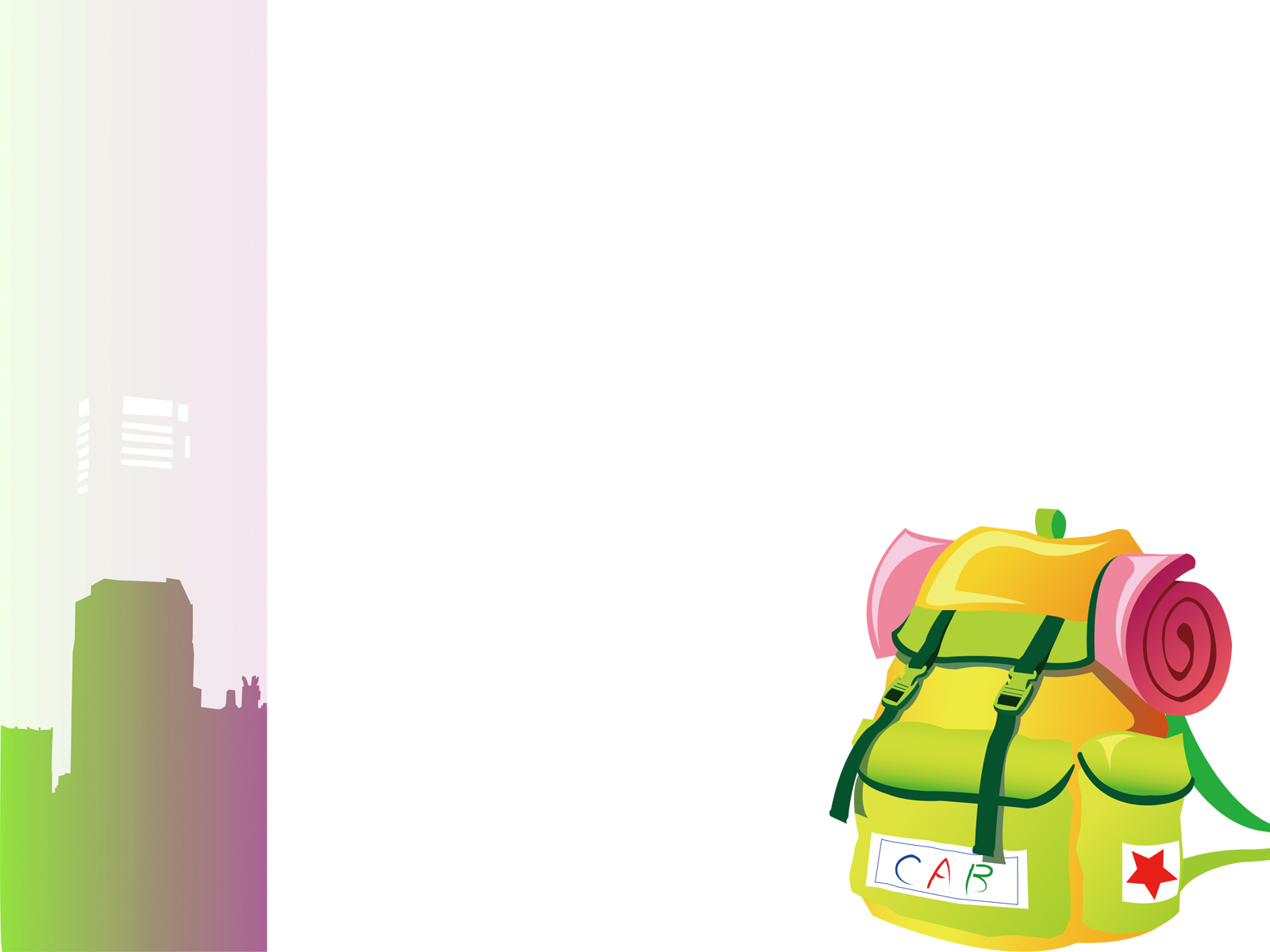 Travel Backpacks Backgrounds | Green, Pink, Travel Templates | Free PPT  Grounds