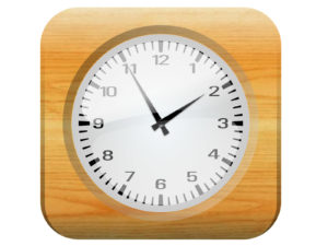 Clock with Wood Frame Backgrounds