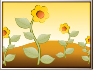 Flowers in field ppt backgrounds