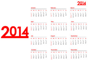 2014 Year Calendar Backgrounds