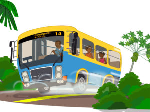 Island school bus powerpoint backgrounds